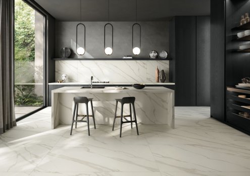 Керамогранит Italon Metropolis Calacatta Gold naturale/rettificato 1600х800х9мм рядовая плитка 610010002340 рис 3