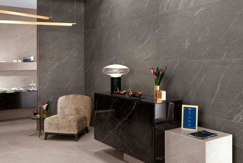 Керамогранит Atlas Concorde Supernova Stone Grey LASTRA матовая структурная ректификат 600х600х20 мм рядовая плитка 610010001166 рис 6