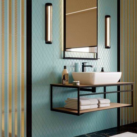 Керамическая плитка Kerama Marazzi Спига голубой матовая 400х34х9мм бордюр LSA017 рис 2