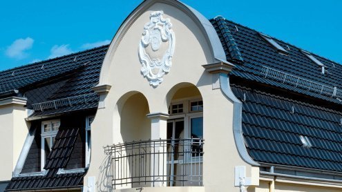 Керамическая черепица рядовая Creaton Optima finesse schwarz  глазурь 441х262 мм рис 4