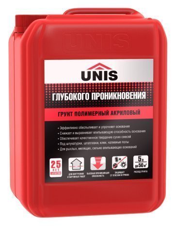 Грунтовка глубокого проникновения Unis ГП канистра 10 л рис 1
