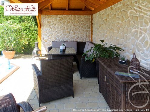 Искусственный камень угловой White Hills Хантли 605-15 бежевый рис 8