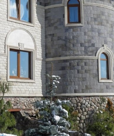 Искусственный камень плоский White Hills Ленстер 531-80 серый рис 3