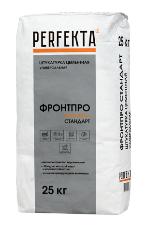 Штукатурка цементная универсальная Perfekta Фронтпро Стандарт 25 кг рис 1