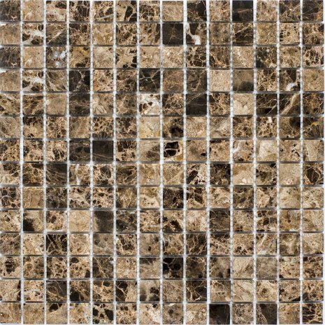 Мозаика из мрамора Caramelle Mosaic Wild Stone Коричневый полированная 305х305х4 мм мозаика 21816 рис 1