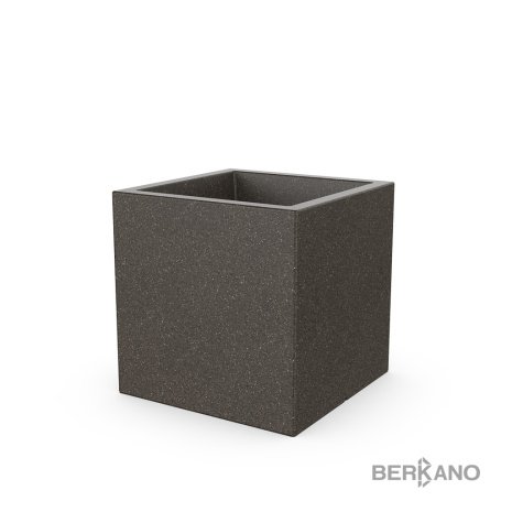 Кашпо Berkano Quarter 60 DB, тип дна: двойное, размер: 60x60x60см, цвет: Brown Granite, арт.220_051_26 рис 1