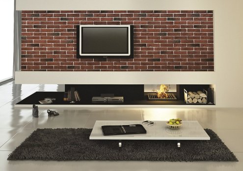 Искусственный камень плоский White Hills Дерри Брик 385-70 красный рис 4