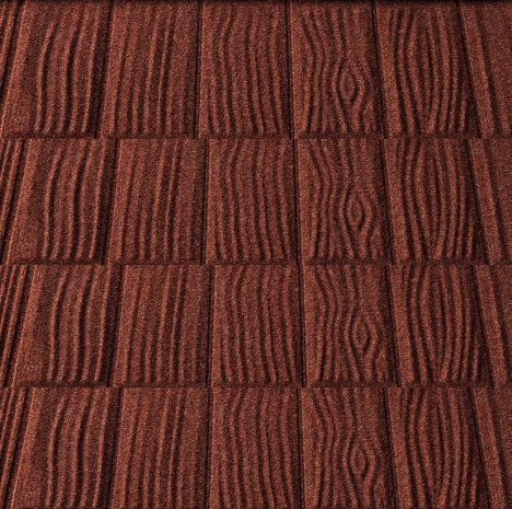 Композитная черепица гонт Metrotile iShake красный с посыпкой 1340х430 мм рис 1