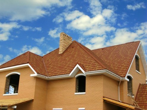 Композитная черепица гонт Metrotile MetroBond терракотово-желтый с посыпкой 1330х410 мм рис 3