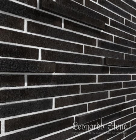 Искусственный камень плоский Leonardo Stone Сиэтл 3D 708 черный рис 1