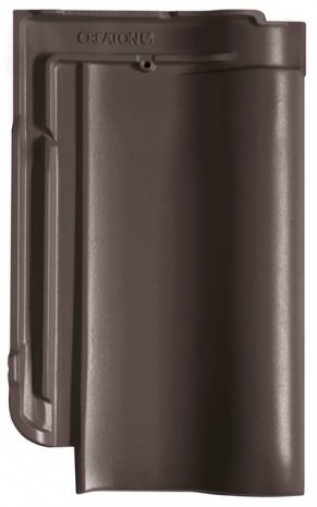 Керамическая черепица рядовая Creaton Harmonie dunkelbraun  ангоб 410х250 мм рис 4