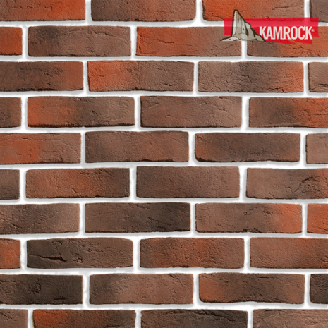 Искусственный камень угловой Kamrock Старый кирпич 32072 красный рис 1