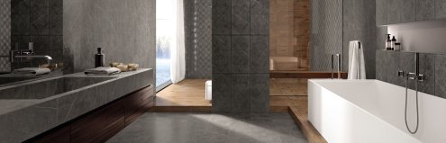 Керамогранит Italon CHARME EVO FLOOR PROJECT Antracite cerato/rettificato 600х300х10мм вставка Broccato 610080000200 рис 2