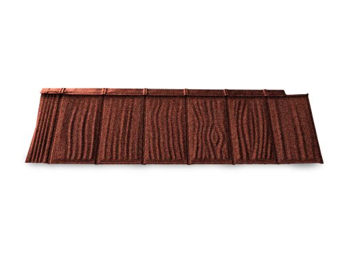 Композитная черепица гонт Metrotile iShake красный с посыпкой 1340х430 мм рис 2