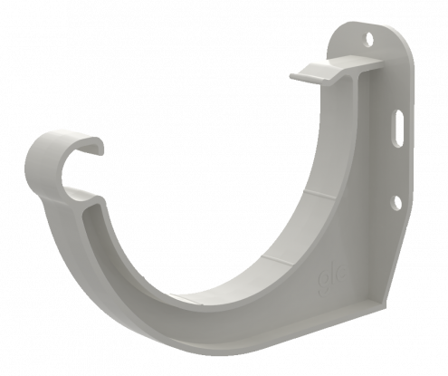 Водосточная система GLC PVC 152/100мм, кронштейн желоба, ПВХ цвет: RAL9010-белый рис 1