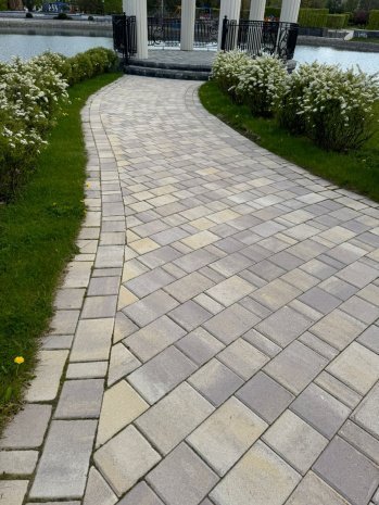 Тротуарная плитка Braer Premium Старый город "Ландхаус" степь частичный прокрас 80/160/240х160х60 мм рис 3