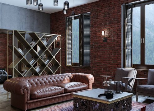 Искусственный камень плоский Leonardo Stone Орли 443 коричневый рис 2