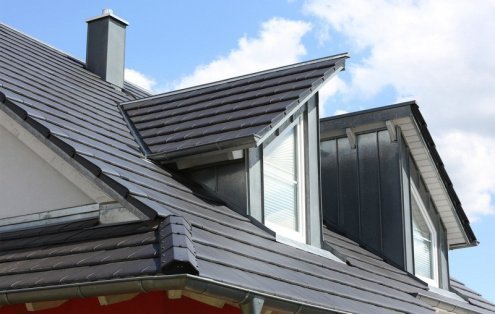Керамическая черепица рядовая Erlus Linea светло-серый  ангоб 485х290 мм рис 4