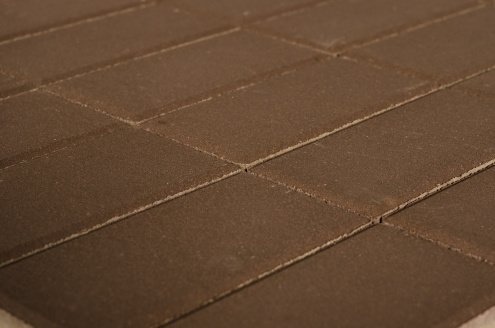 Тротуарная плитка Braer Standart Прямоугольник коричневый частичный прокрас 200х100х40 мм рис 1