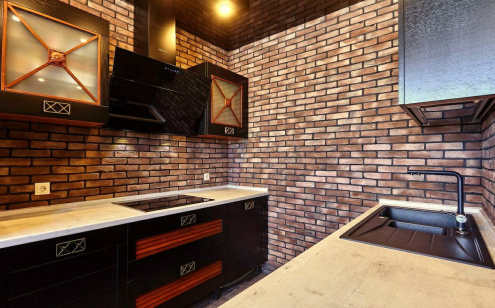 Искусственный камень плоский Eco Stone Лофт 01-22 коричневый рис 2