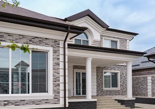Искусственный камень плоский White Hills Остия Брик 382-80 серый рис 2