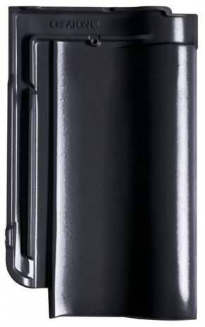 Керамическая черепица рядовая Creaton Harmonie finesse schwarz  глазурь 410х250 мм рис 4