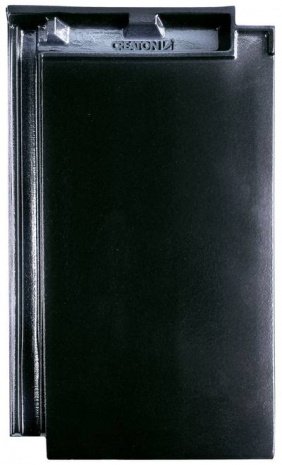 Керамическая черепица рядовая Creaton Domino finesse schwarz  глазурь 436х257 мм рис 5