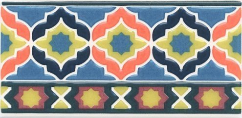 Керамическая плитка Kerama Marazzi Алькасар орнамент глянцевая 150х74 х9,2мм декор HGD/A322/16000 рис 1