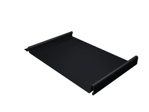 Самозащелкивающаяся кровля Grand Line Кликфальц purlite matt 1000х542 мм RAL 9005 глубокий черный рис 1