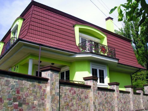 Композитная черепица гонт Gerard Milano Burgundy с посыпкой 1335х410 мм рис 3