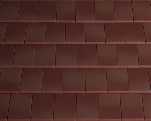 Керамическая черепица рядовая La Escandella Planum burgundy klinker  ангоб 440х280 мм рис 1