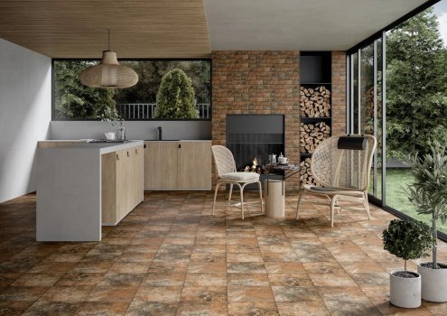 Клинкерная плитка Paradyz Arteon G1 brown 245х66х7,4 мм плоский элемент рис 3