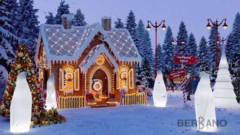 Пингвин Arthur Berkano 52x68x134 см подсветка LED RGB E27 IP68 арт.210_079_03_105 рис 2