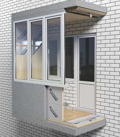 Плиты теплоизоляционные Технониколь LOGICPIR Балкон Ф/Ф L-1190х590х40 рис 4