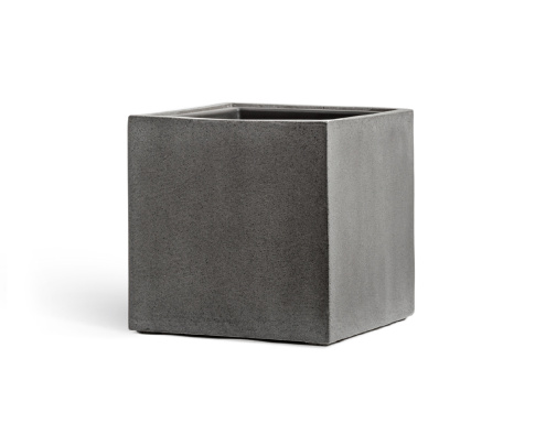 Кашпо TREEZ Effectory Beton куб 200х200х200 мм тёмно-серый бетон 41.3317-02-005-GR-20 рис 1