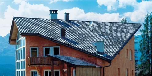 Керамическая черепица рядовая Creaton Harmonie finesse schwarz  глазурь 410х250 мм рис 3