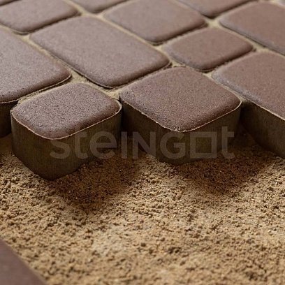 Тротуарная плитка Steingot Стандарт Классика коричневый частичный прокрас 86/115/172х115х60 мм рис 4