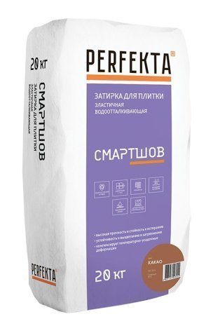 Затирка для швов Perfekta Смартшов цвет: Какао (мешок 20кг) рис 1