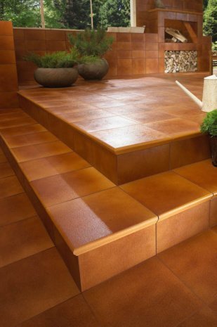 Клинкерная плитка Paradyz Aquarius beige глазурованная 300х330х11мм ступень простая с капиносом 246029 рис 2