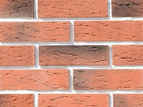 Искусственный камень плоский Eco Stone Сиэтл 04-08 красный рис 1