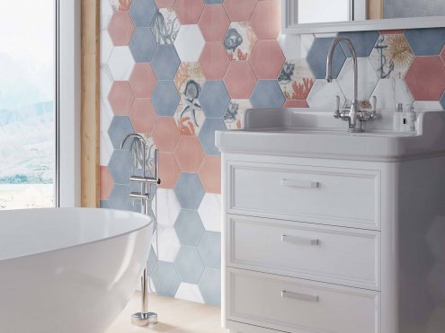 Керамическая плитка Kerama Marazzi Эль Салер голубой глянцевая 231х200х6,9мм рядовая плитка 24017 рис 3