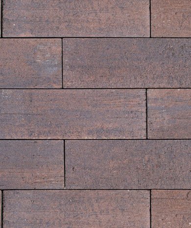 Тротуарная плитка Выбор Стоунвуд Премиум венге частичный прокрас 350/450/550/650х190х60 мм рис 1