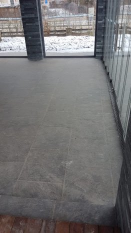 Керамогранит Atlas Concorde Landstone Night LASTRA матовая структурная ректификат 600х600х20 мм рядовая плитка 610010001426 рис 7