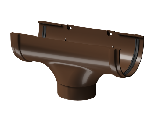 Воронка желоба Docke Premium 120/85 мм ПВХ RAL 8017 каштан рис 1