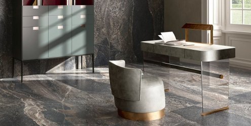 Керамогранит Graniti Fiandre Pietre Maximum цвет: Jatoba Brown Maximum, поверхность: Lappato (лаппатированная) размер: 1500х3000х6мм, рядовая плитка рис 3