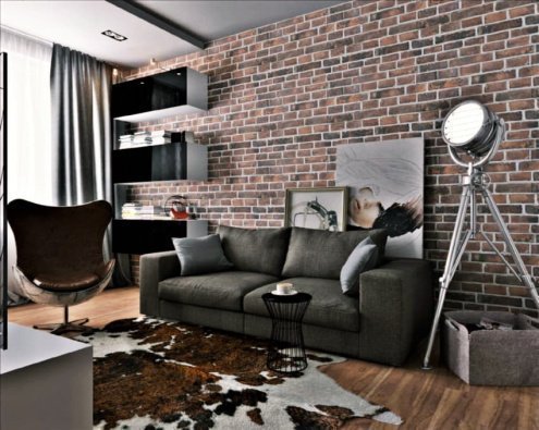 Искусственный камень плоский White Hills Лондон Брик 304-70 коричневый рис 6