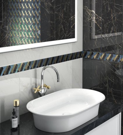 Керамическая плитка Kerama Marazzi Алькала орнамент глянцевая 200х63х8мм бордюр MLD/B98/7200 рис 3