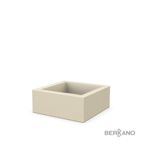Кашпо Berkano Quarter 20 DB, тип дна: двойное, размер: 50x50x20см, цвет: Bone Brown, арт.220_046_12 рис 1