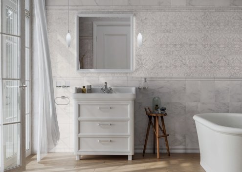 Керамическая плитка Kerama Marazzi Висконти белый глянцевая 200х100х13мм плинтус FMD020 рис 3