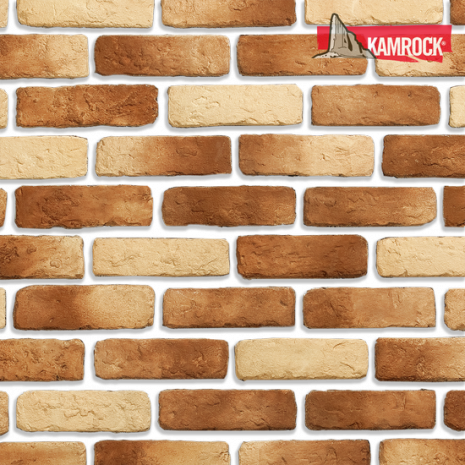 Искусственный камень угловой Kamrock Античный кирпич 33552 желтый рис 1